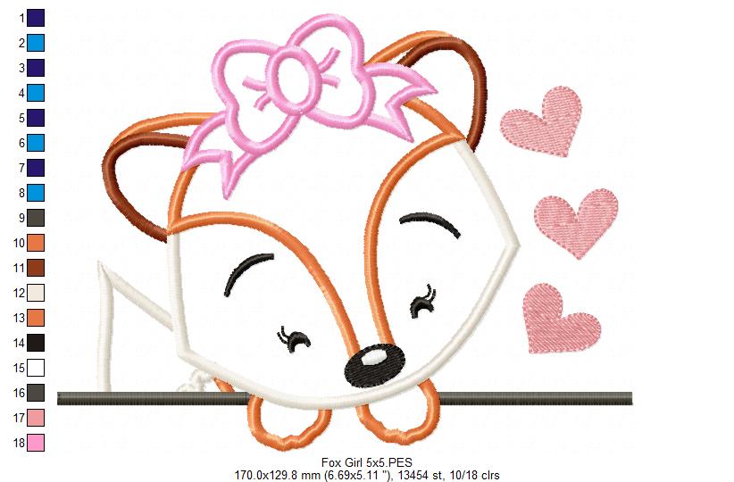 Fox Boy and Girl - Set of 2 designs - Applique