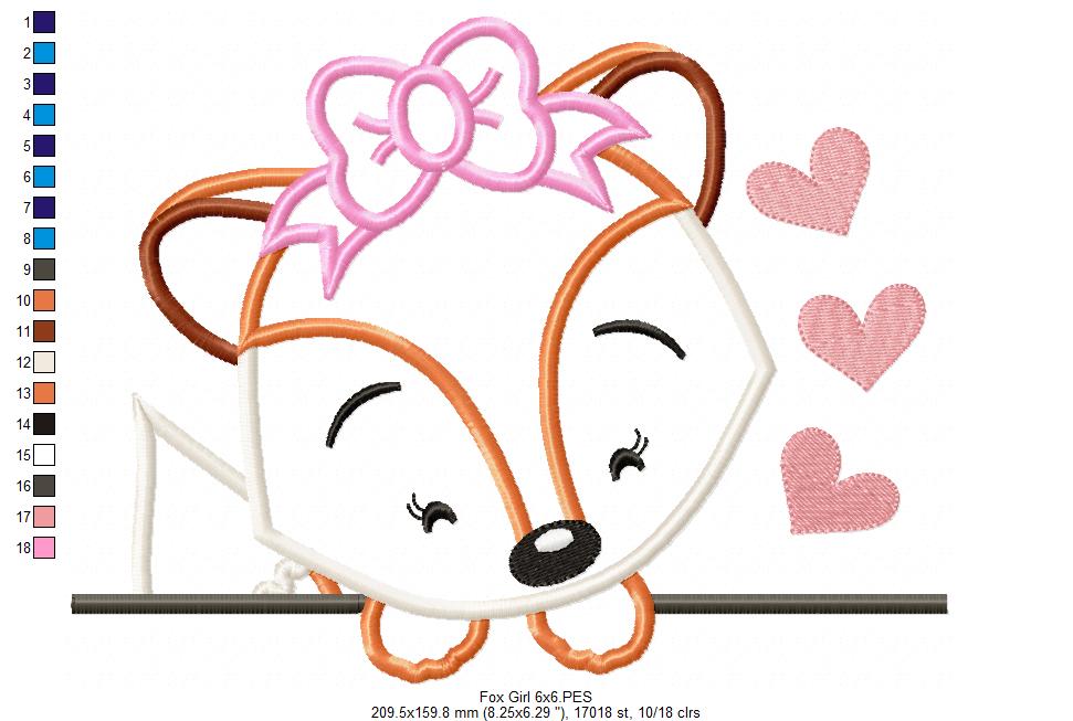 Fox Boy and Girl - Set of 2 designs - Applique