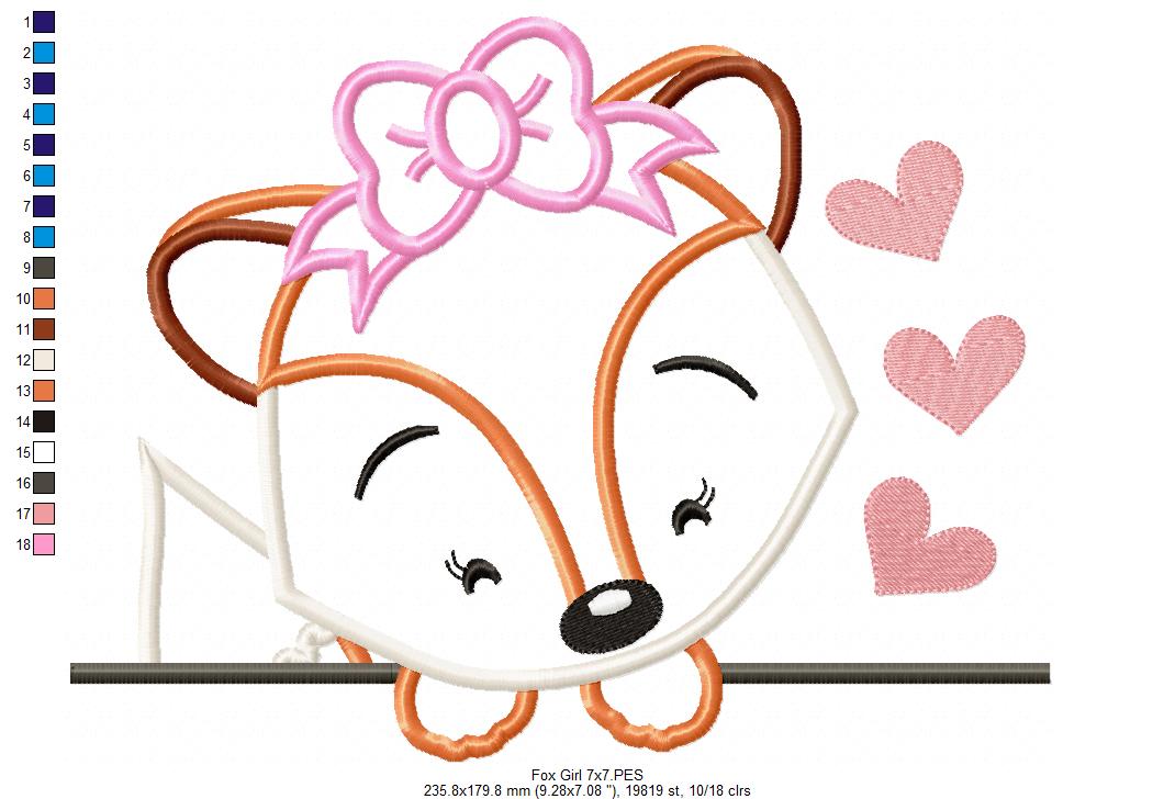 Fox Boy and Girl - Set of 2 designs - Applique