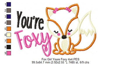 Fox Girl You're Foxy - Applique