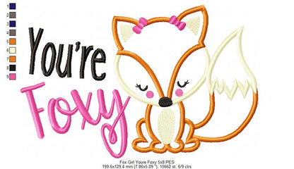 Fox Girl You're Foxy - Applique