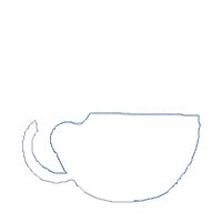 Cute Fox in the Cup - Applique