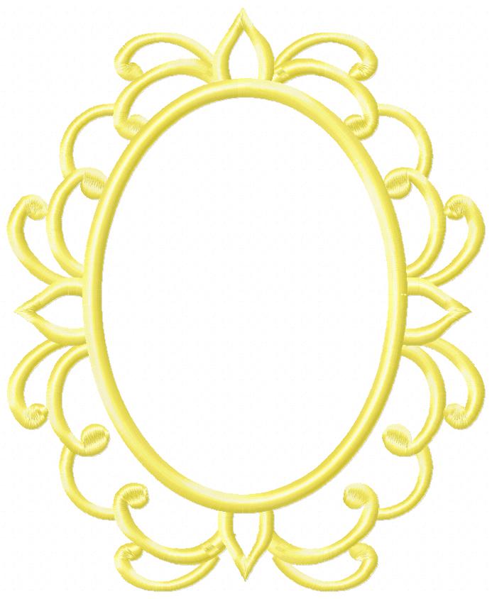 Arabesque Frame Green - Applique