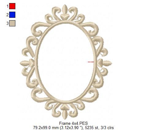 Arabesque Frame Brown - Applique