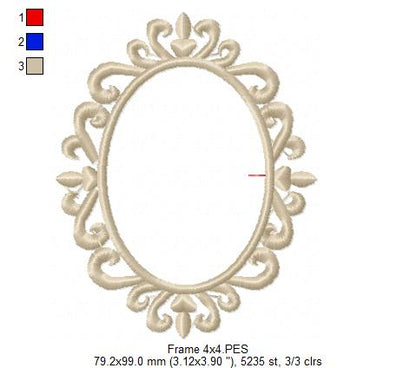Arabesque Frame Brown - Applique