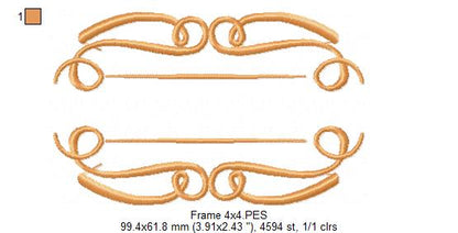 Arabesque Frame - Fill Stitch