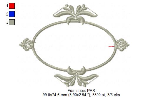 Arabesque Frame Pink - Applique