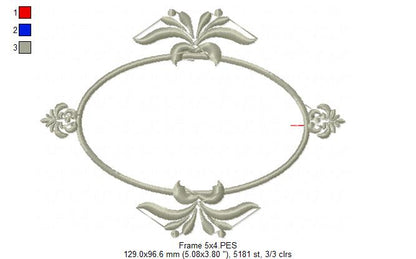 Arabesque Frame Pink - Applique