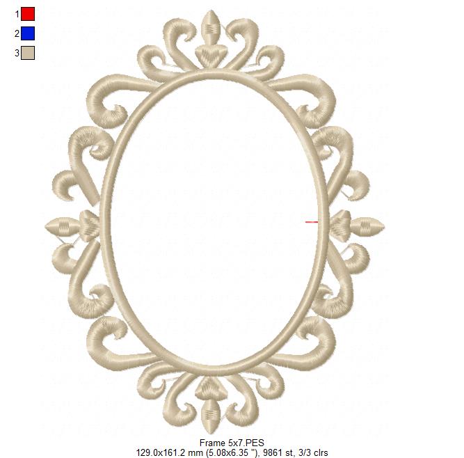 Arabesque Frame Brown - Applique