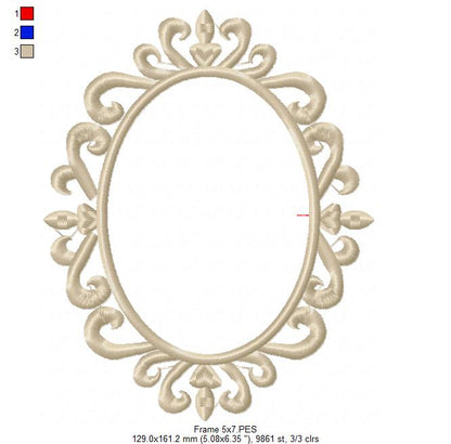 Arabesque Frame Brown - Applique