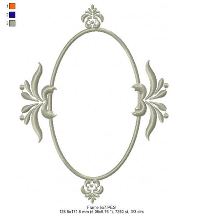 Arabesque Frame Pink - Applique
