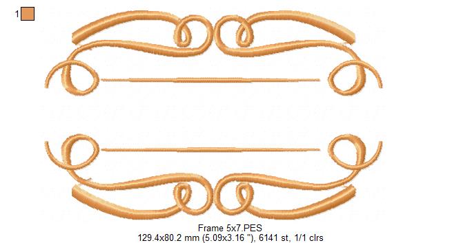 Arabesque Frame - Fill Stitch