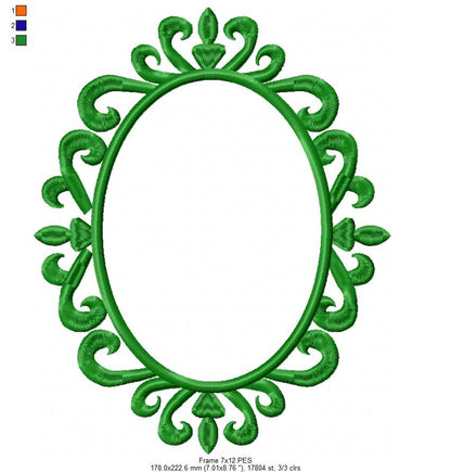 Arabesque Frame Brown - Applique