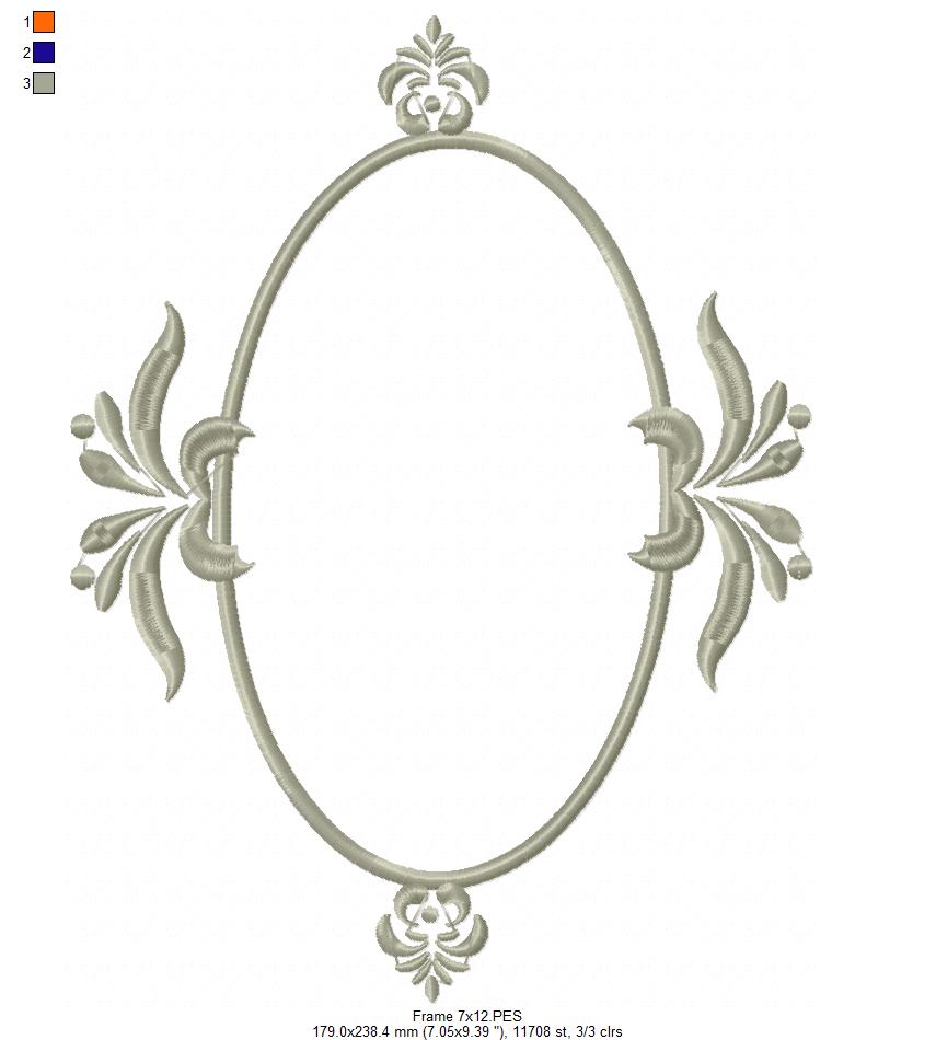 Arabesque Frame Pink - Applique