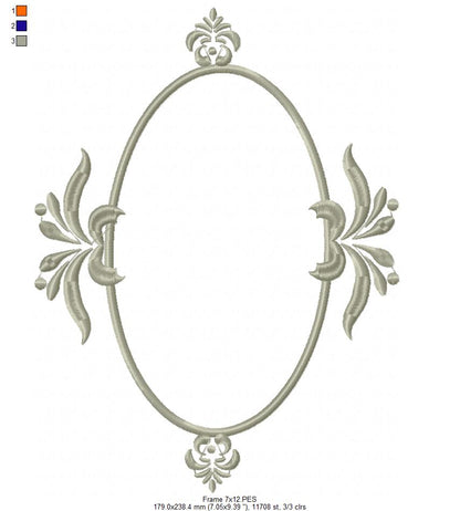 Arabesque Frame Pink - Applique