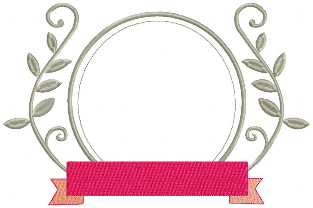 Arabesque Frame Gray - Applique