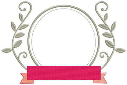 Arabesque Frame Gray - Applique