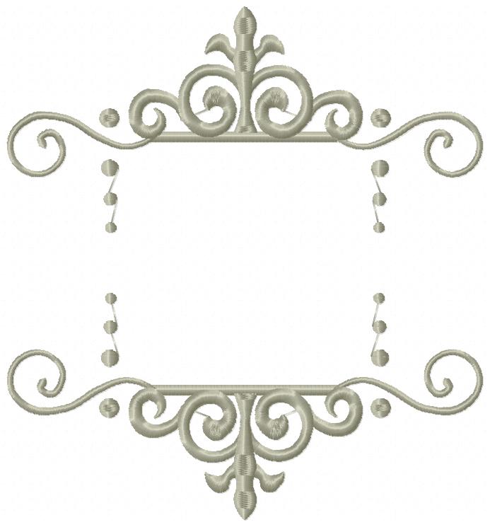 Arabesque Frame Purple - Fill Stitch