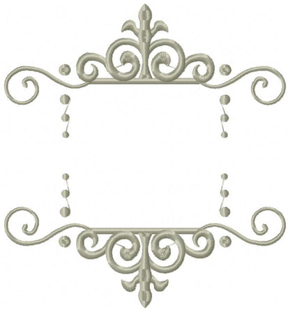 Arabesque Frame Purple - Fill Stitch