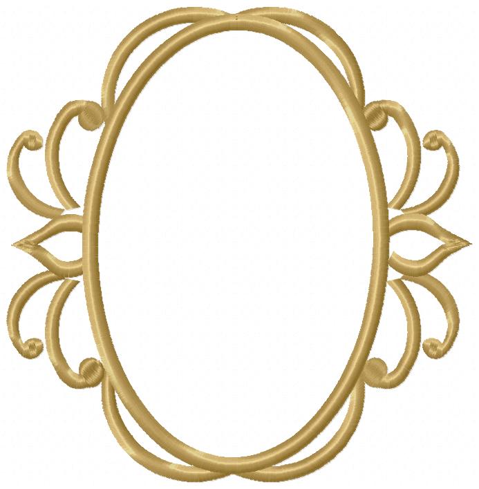 Arabesque Frame Sky Blue - Applique