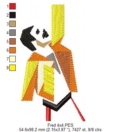 Freddie Mercury - Fill Stitch - Machine Embroidery Design