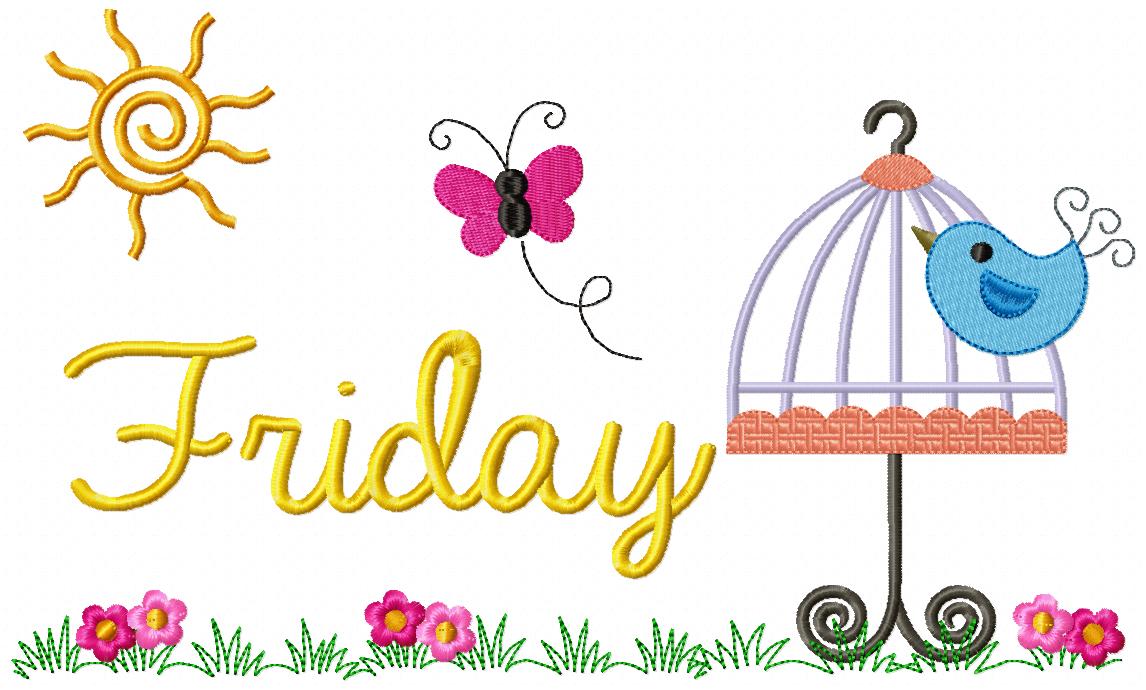 Days of the Week - Applique & Fill Stitch