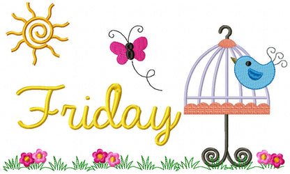 Days of the Week - Applique & Fill Stitch