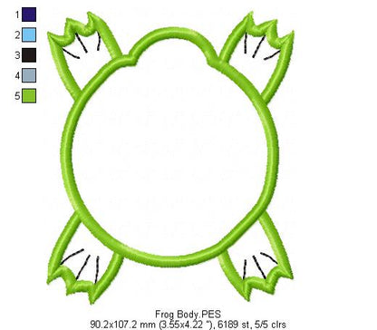 Frog Coaster - ITH Project - Machine Embroidery Design