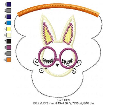 Carrot Candy Bag  Bunny Girl - ITH Project - Machine Embroidery Design