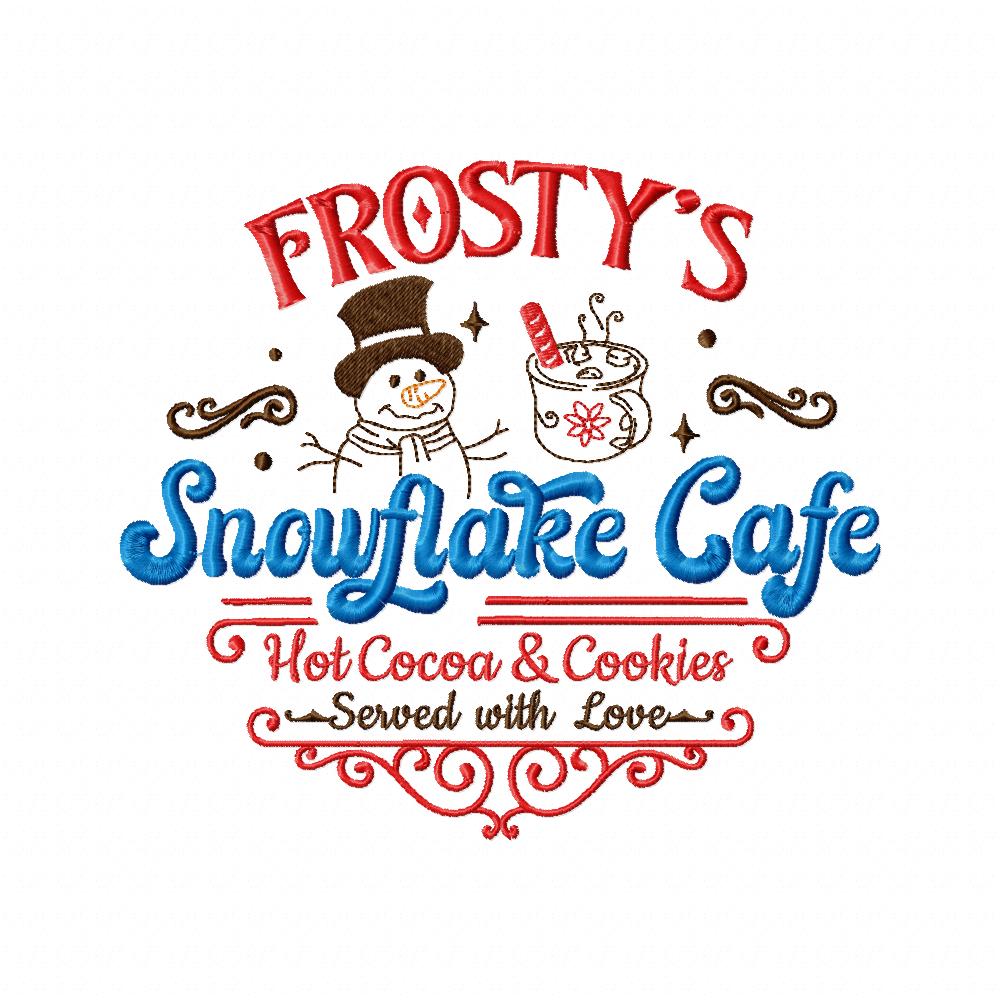 Frosty's Snowflake Cafe Vintage - Fill Stitch