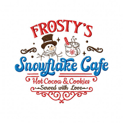 Frosty's Snowflake Cafe Vintage - Fill Stitch