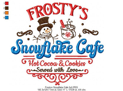 Frosty's Snowflake Cafe Vintage - Fill Stitch