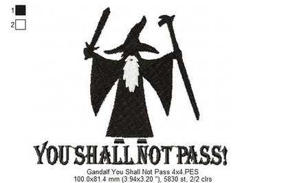You Shall Not Pass! - Fill Stitch