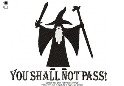 You Shall Not Pass! - Fill Stitch