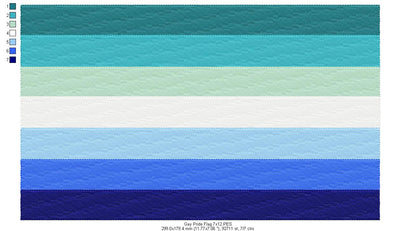 Gay Pride Flag - Fill Stitch