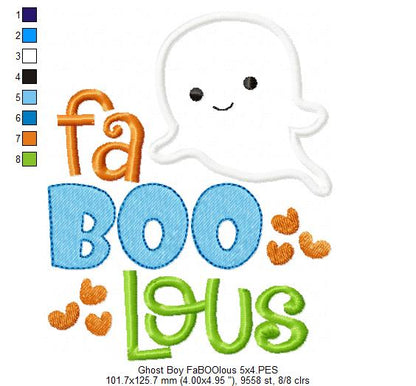 Ghost Boy FaBOOlous - Applique