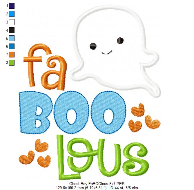 Ghost Boy FaBOOlous - Applique