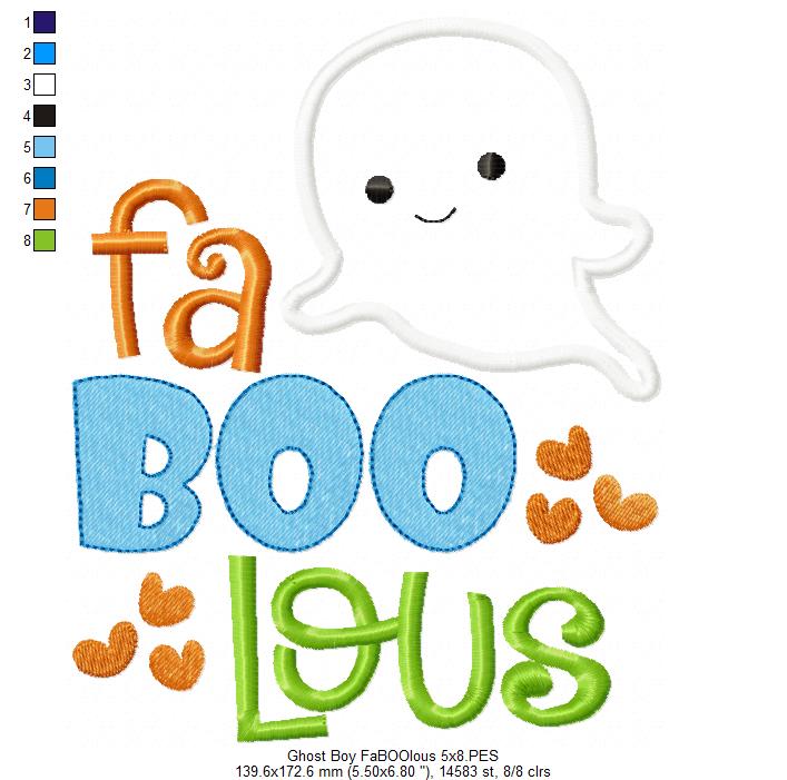 Ghost Boy FaBOOlous - Applique