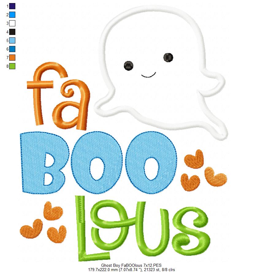 Ghost Boy FaBOOlous - Applique