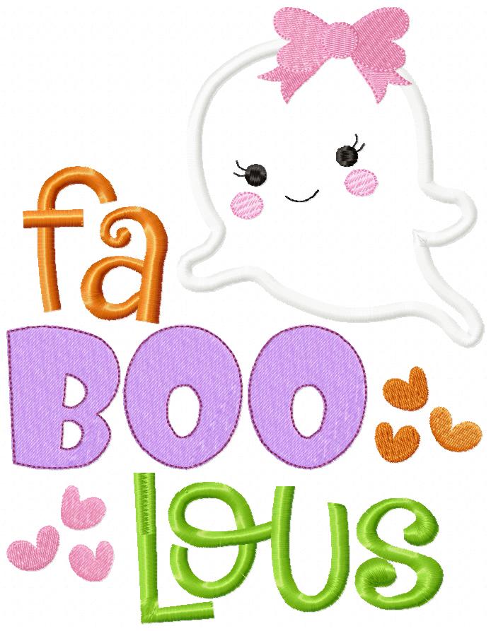 Ghost Girl FaBOOlous - Applique