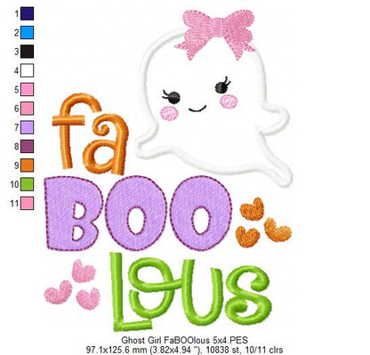 Ghost Girl FaBOOlous - Applique