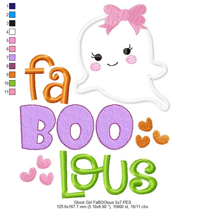 Ghost Girl FaBOOlous - Applique