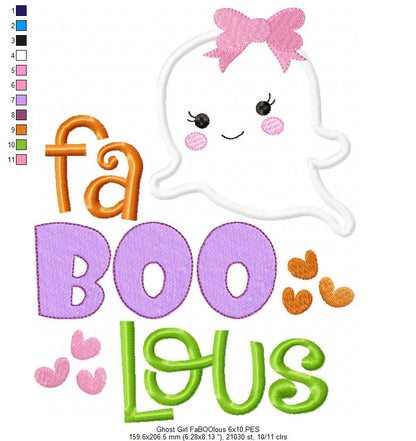 Ghost Girl FaBOOlous - Applique
