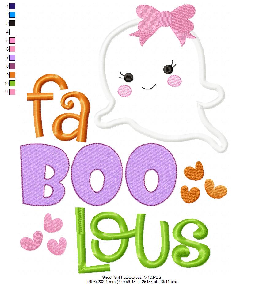 Ghost Girl FaBOOlous - Applique
