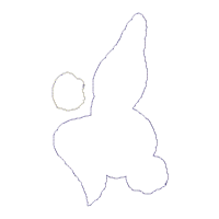 Easter Wreath Three Rabbits - ITH Project - Machine Embroidery Design