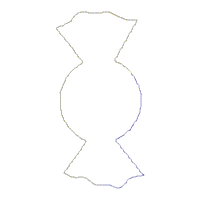 Gingerbread With Candy Vase Ornament - ITH Project - Machine Embroidery Design