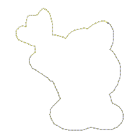 Rabbit Couple Wreath - ITH Project - Machine Embroidery Design