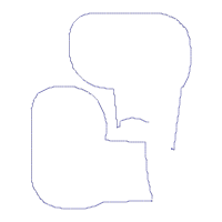 Santa With Gift Vase Ornament - ITH Project - Machine Embroidery Design