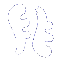 Reindeer with Gift Vase Ornament - ITH Project - Machine Embroidery Design