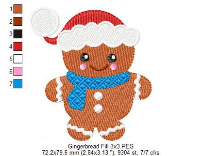 Cute Gingerbread  - Fill Stitch